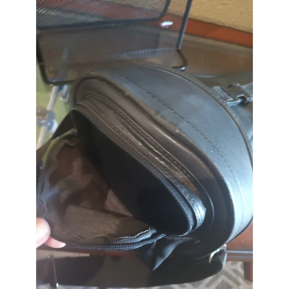 Nifco Black Faux Leather Insulated Camera Bag Adjustable Strap Photography